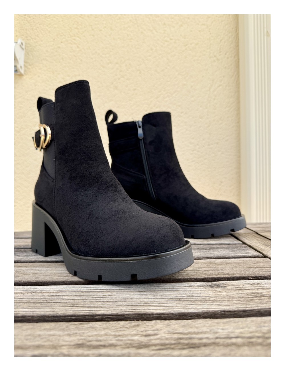 Botin de Ante con tacon grueso Rimini Noir