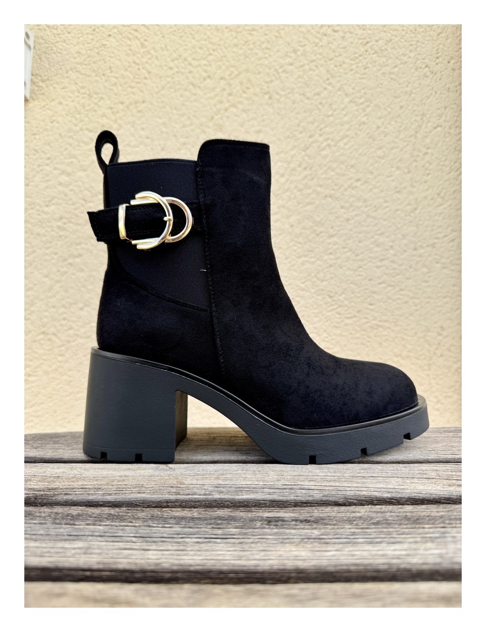 Botin de Ante con tacon grueso Rimini Noir