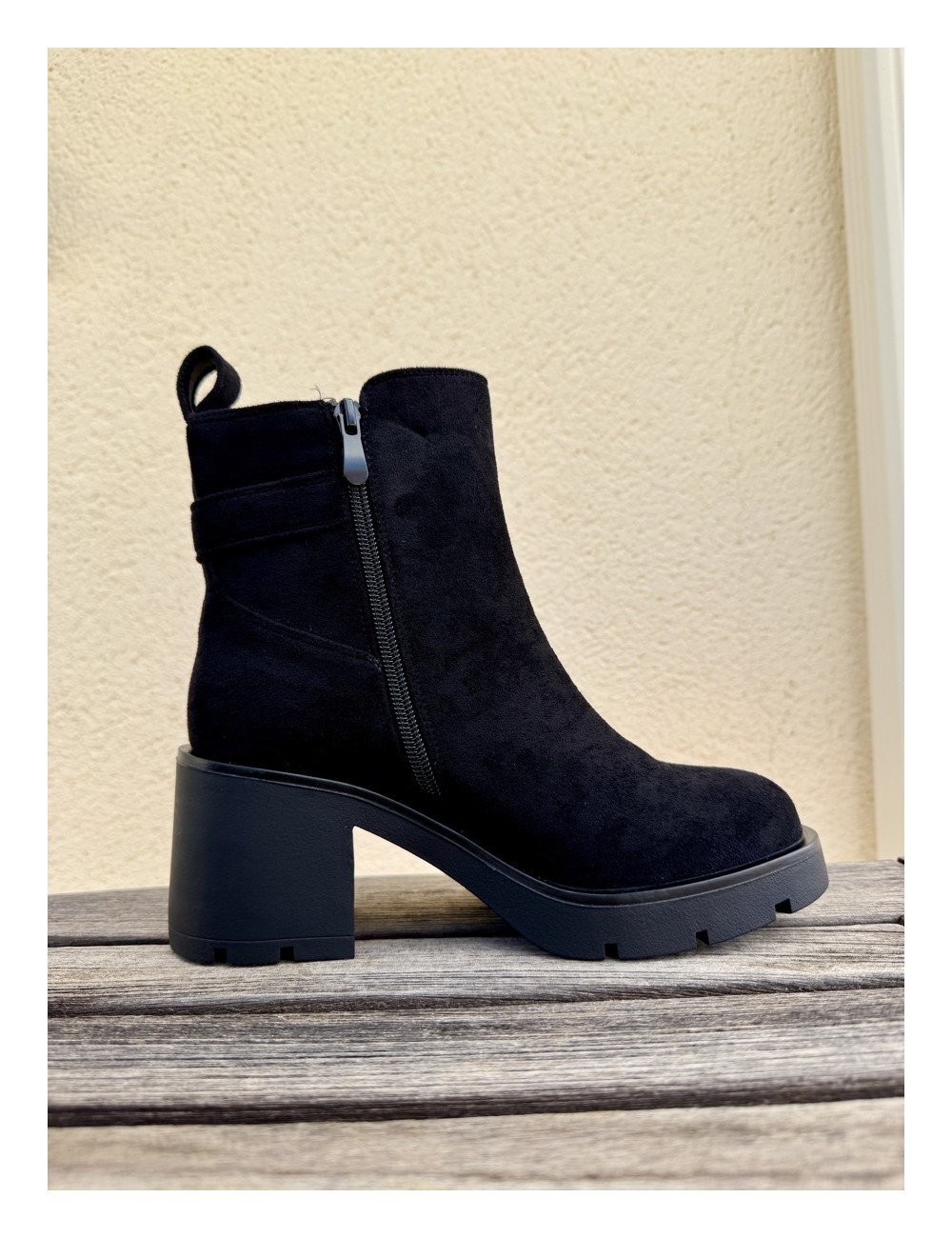 Botin de Ante con tacon grueso Rimini Noir