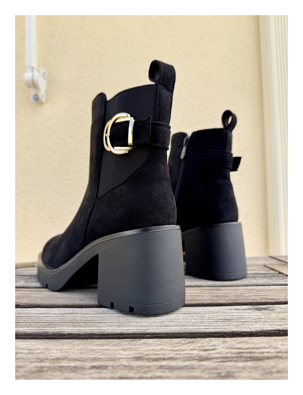 Botin de Ante con tacon grueso Rimini Noir