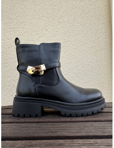 Botas con detalle dorado Motta Noir