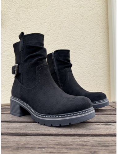 Botines con hebilla Alcione Noir