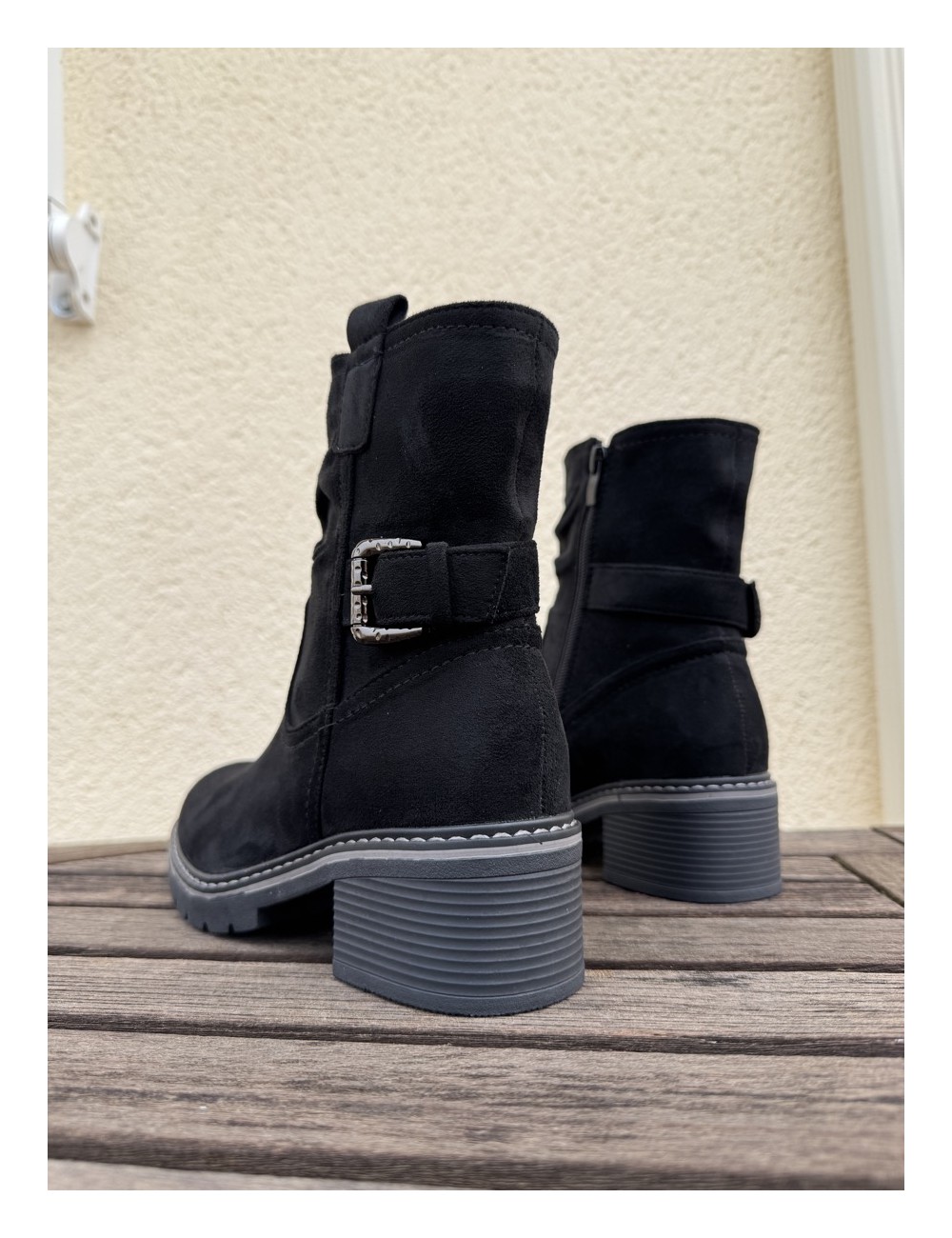 Botines con hebilla Alcione Noir