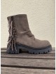 Botas con flecos Lecce Khaki