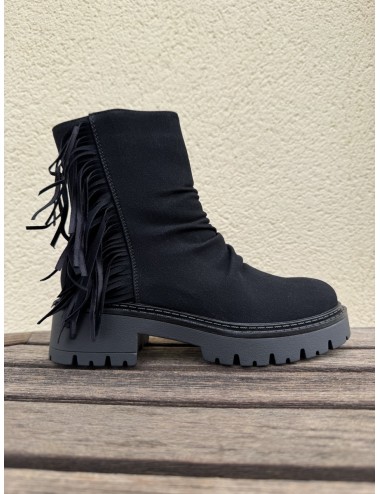 Botas con flecos Lecce Noir