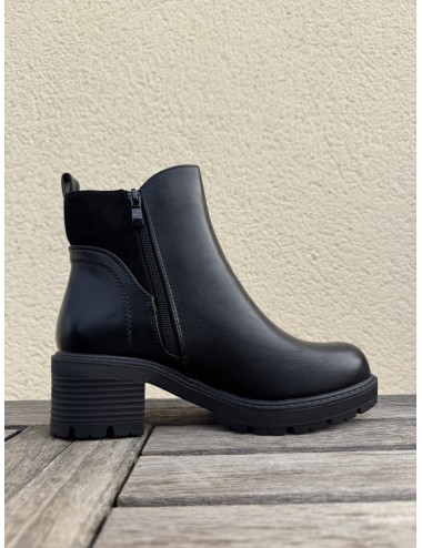 Botines con tacón grueso Marsala Noir