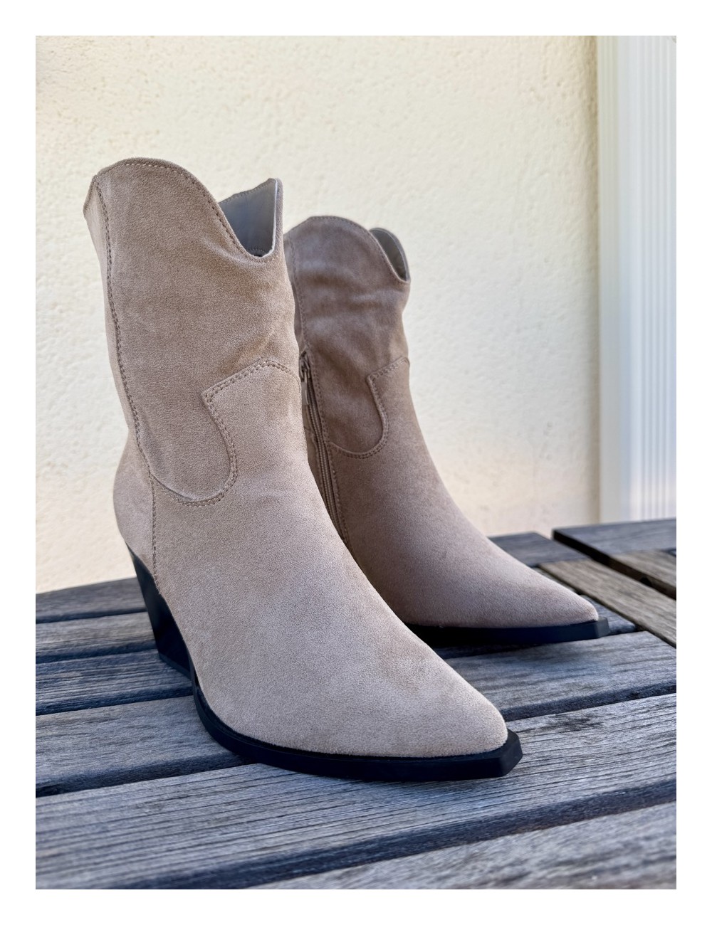 Botines Cowboy punta fina Firenze Khaki