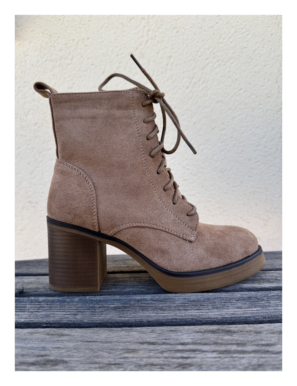 Botines con tacón Pomezia Khaki