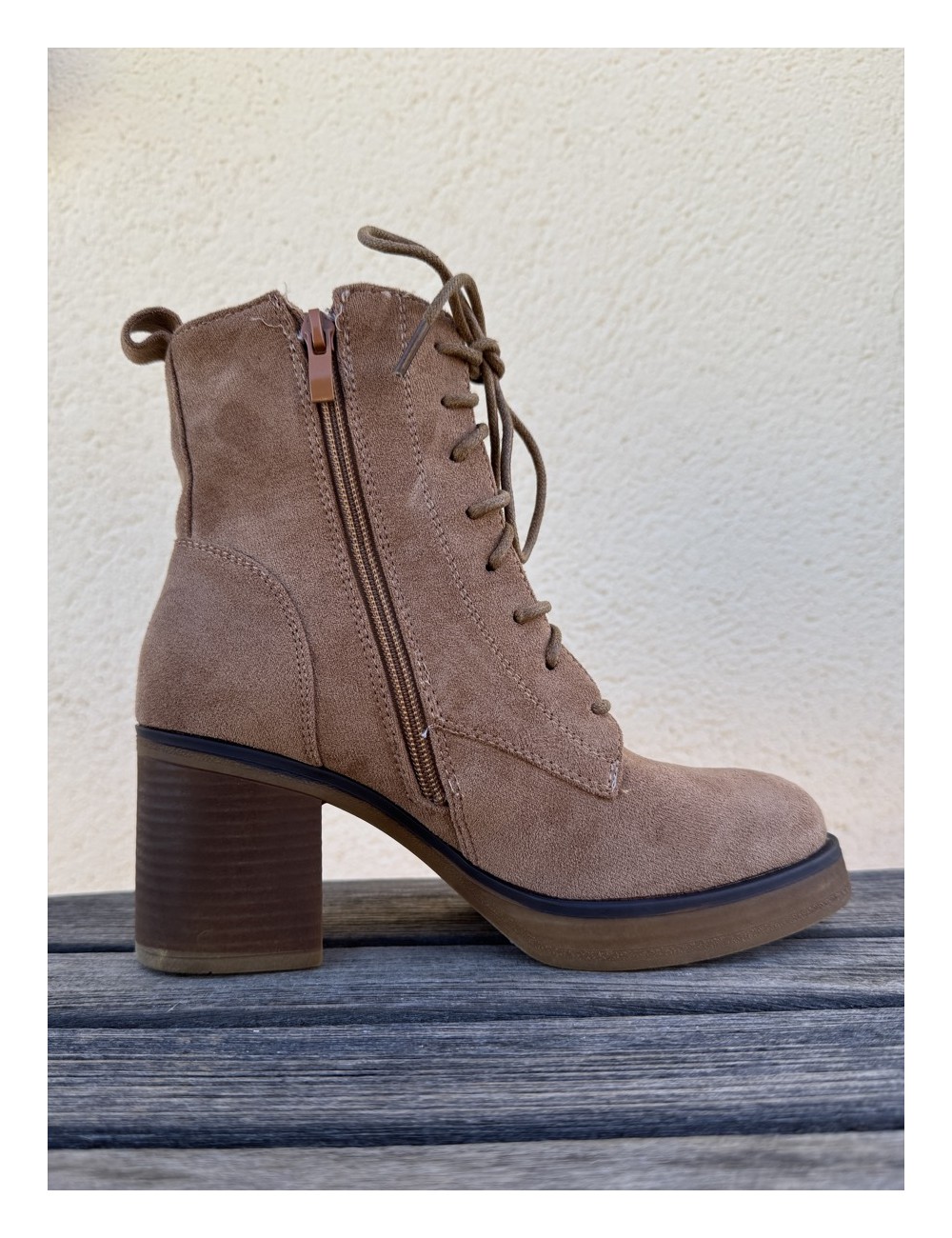 Botines con tacón Pomezia Khaki