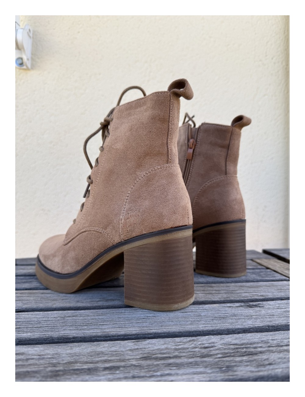 Botines con tacón Pomezia Khaki