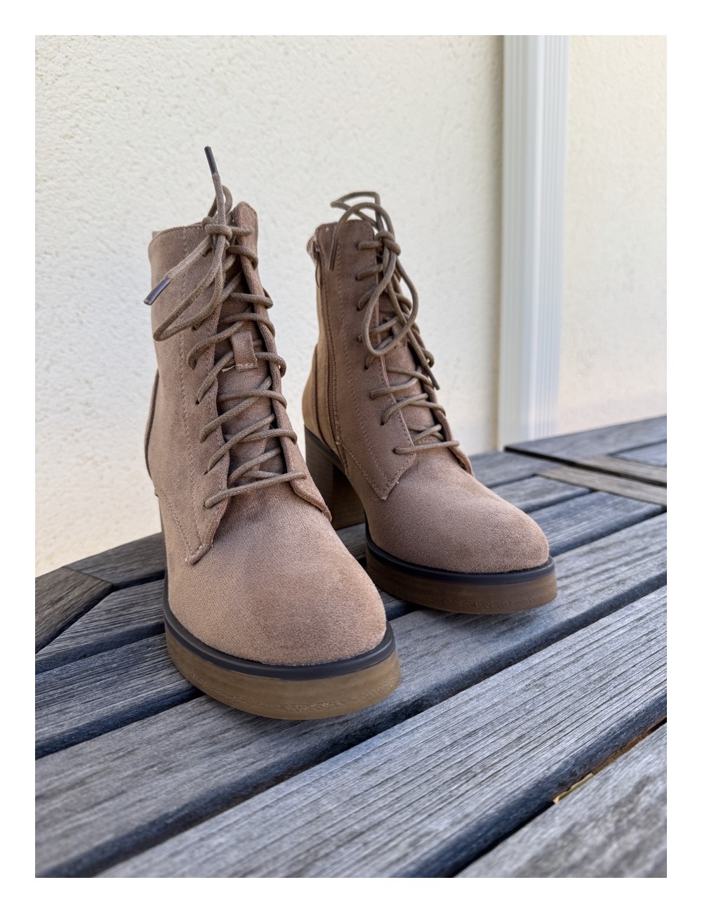 Botines con tacón Pomezia Khaki