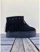 Botas de nieve con flecos Trapani Noir