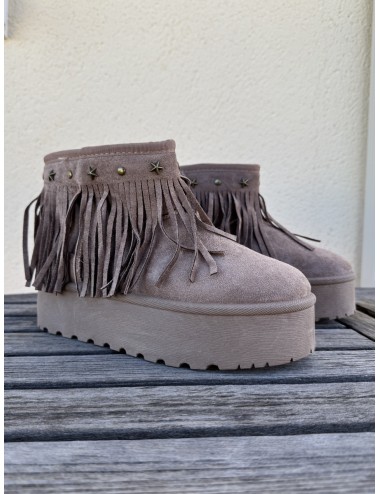 Botas de nieve con flecos Trapani Khaki