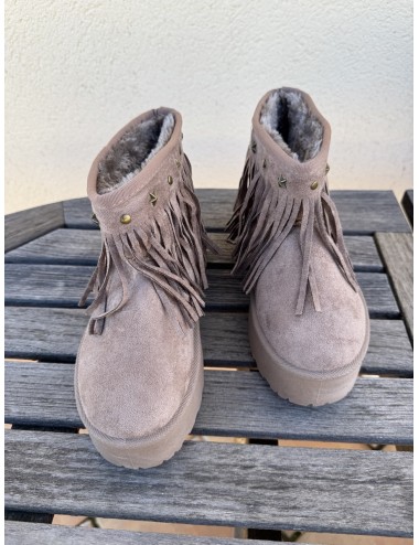 Botas de nieve con flecos Trapani Khaki