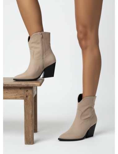 Botines Cowboy punta fina Firenze Khaki