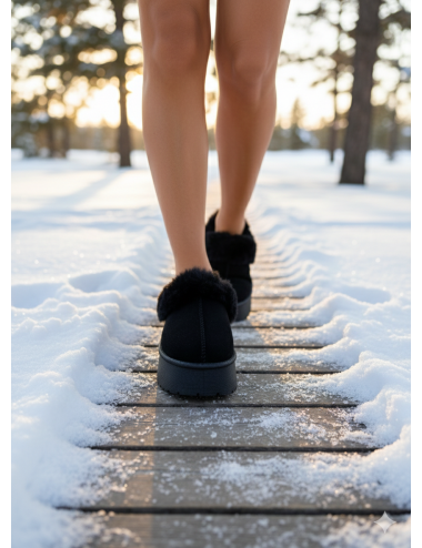 Zuecos con plataforma Trento Noir