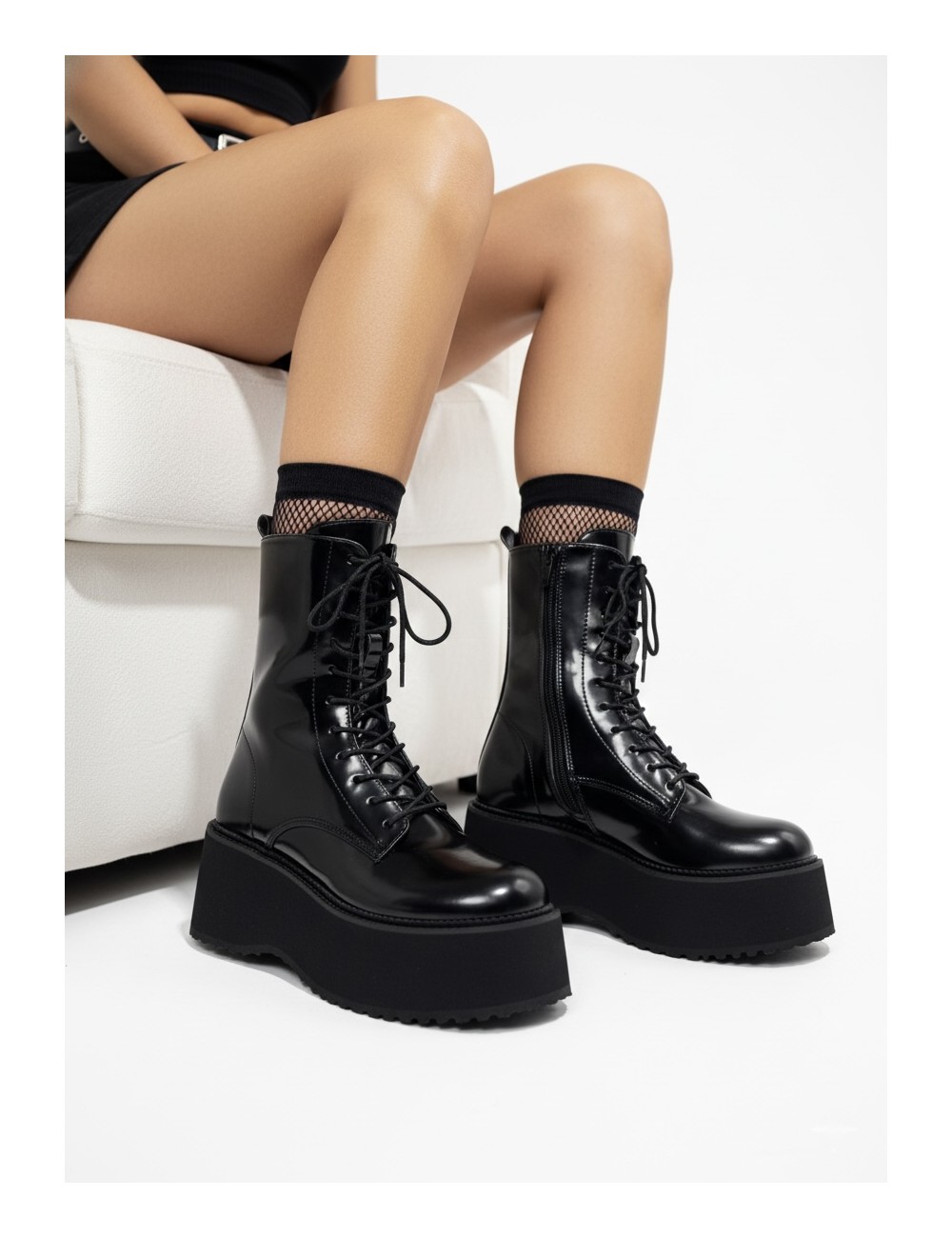 Botas militares con plataforma Frosi Noir