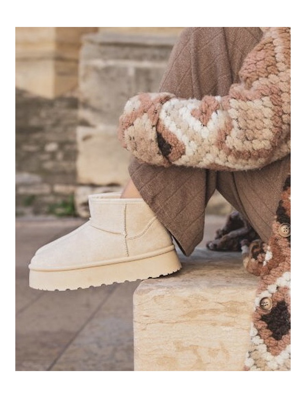 Botas Esquimales con pelito por dentro Turi Beige