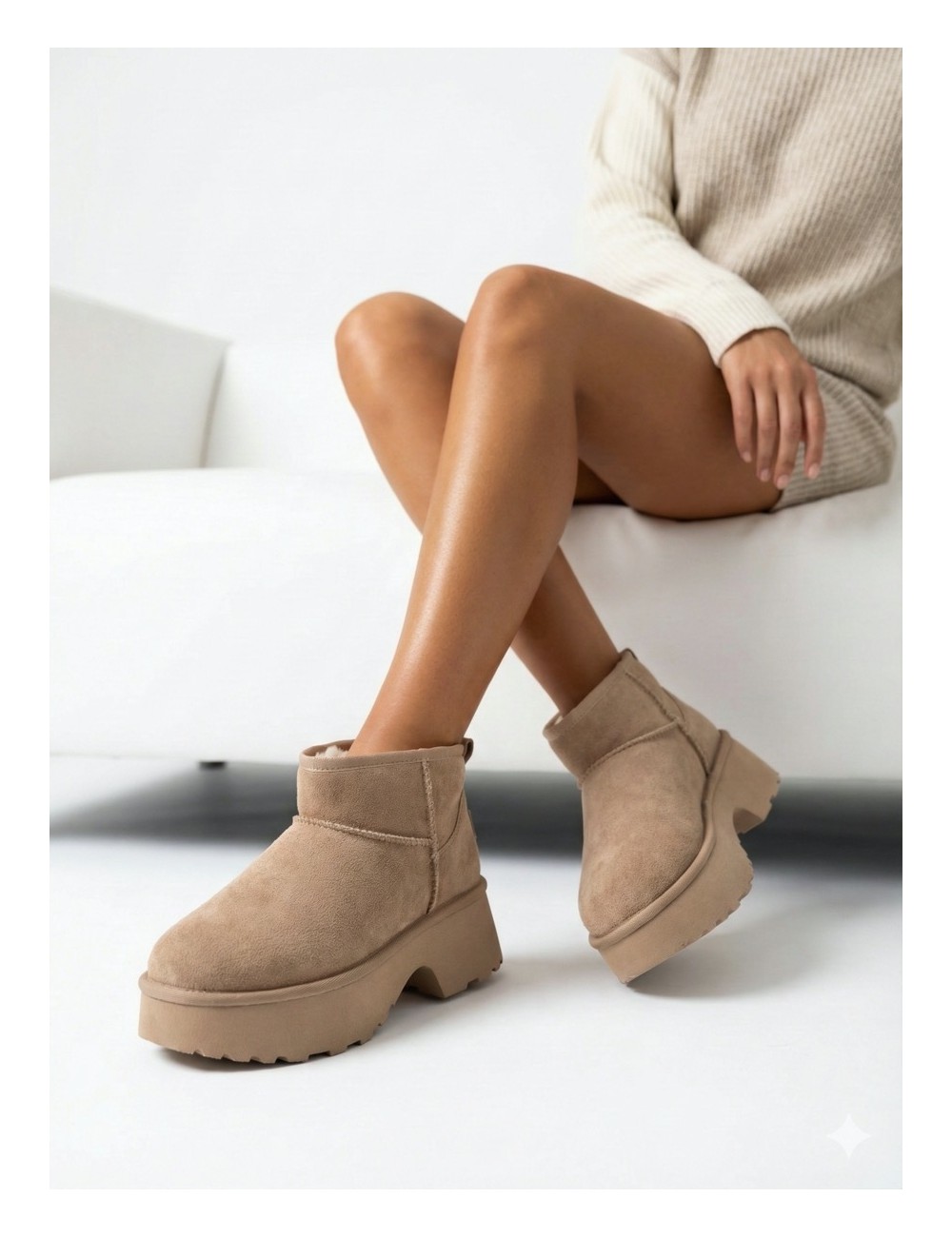 Botas de Nieve con Plataforma Caorso Khaki
