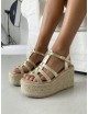 Sandalia Plataforma Yute Cecci Gold