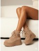 Botas con Plataforma y Cremallera Angri Khaki