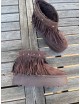 Botas de nieve con flecos Trapani Brown
