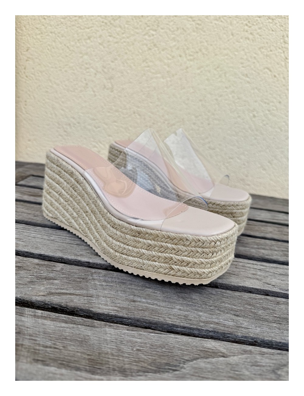 Sandalias con plataforma Rassa Beige