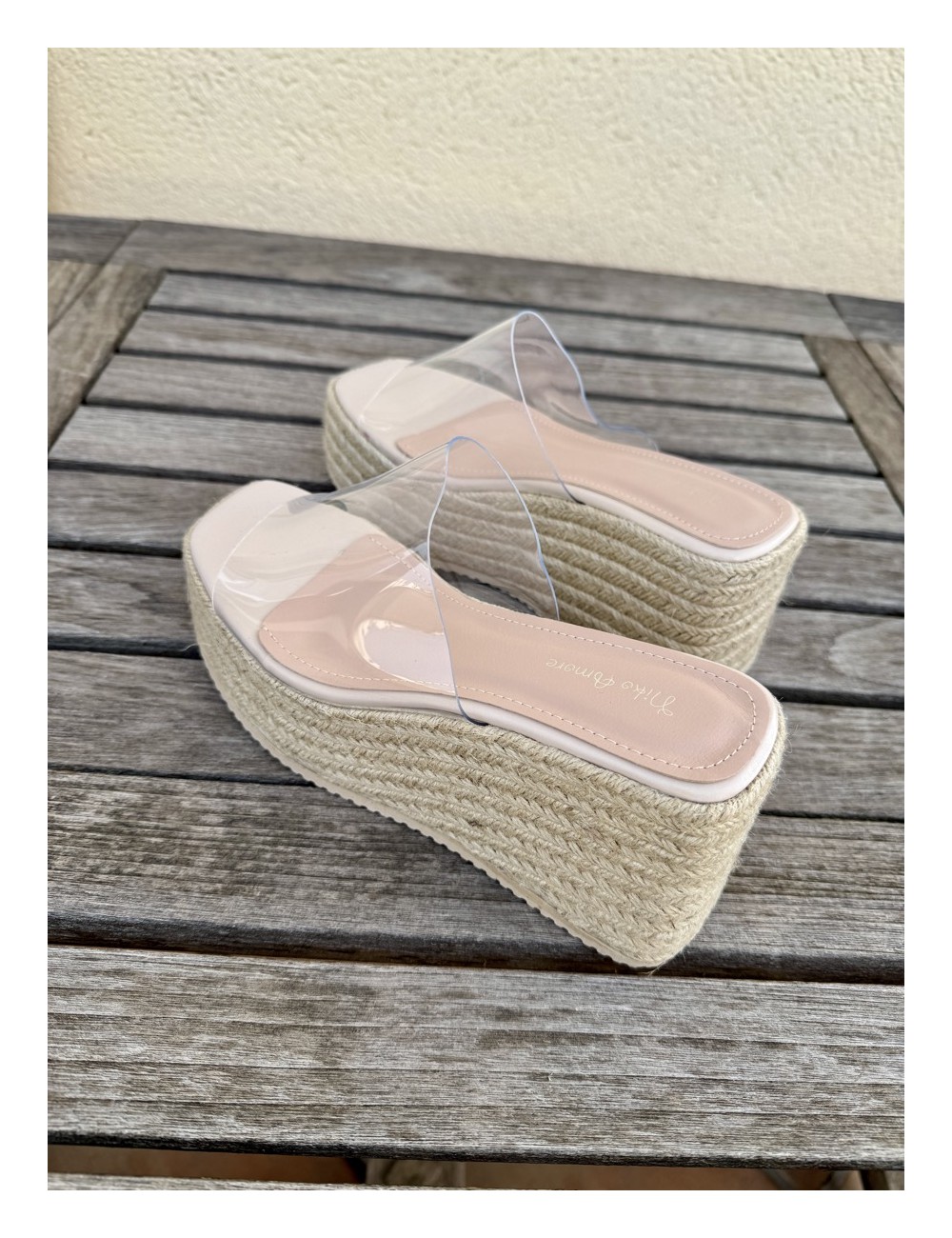 Sandalias con plataforma Rassa Beige