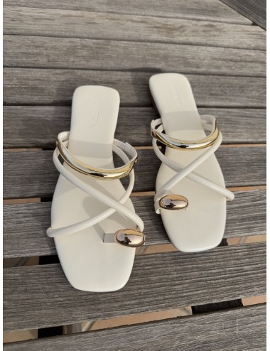 Sandalias con detalle dorado Vernazza Beige