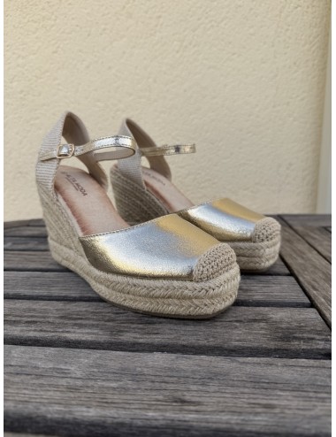 Sandalias con cuña Giugli Gold
