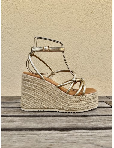 Sandalias de esparto y Plataforma Lazzo Gold