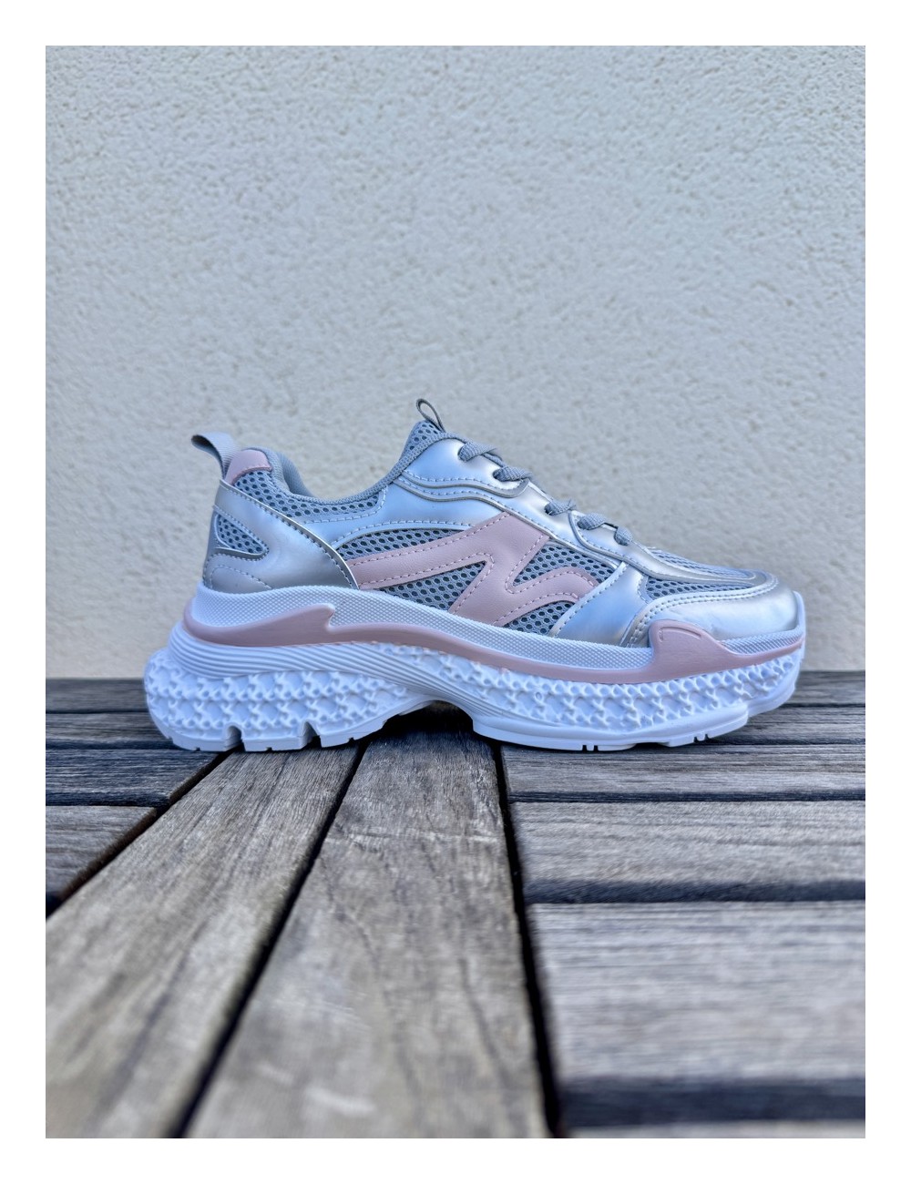 Tenis de suela gruesa Atrani Silver