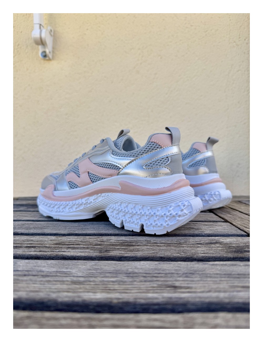 Tenis de suela gruesa Atrani Silver