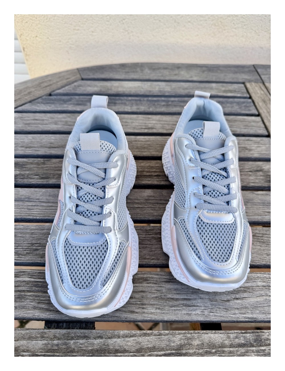 Tenis de suela gruesa Atrani Silver