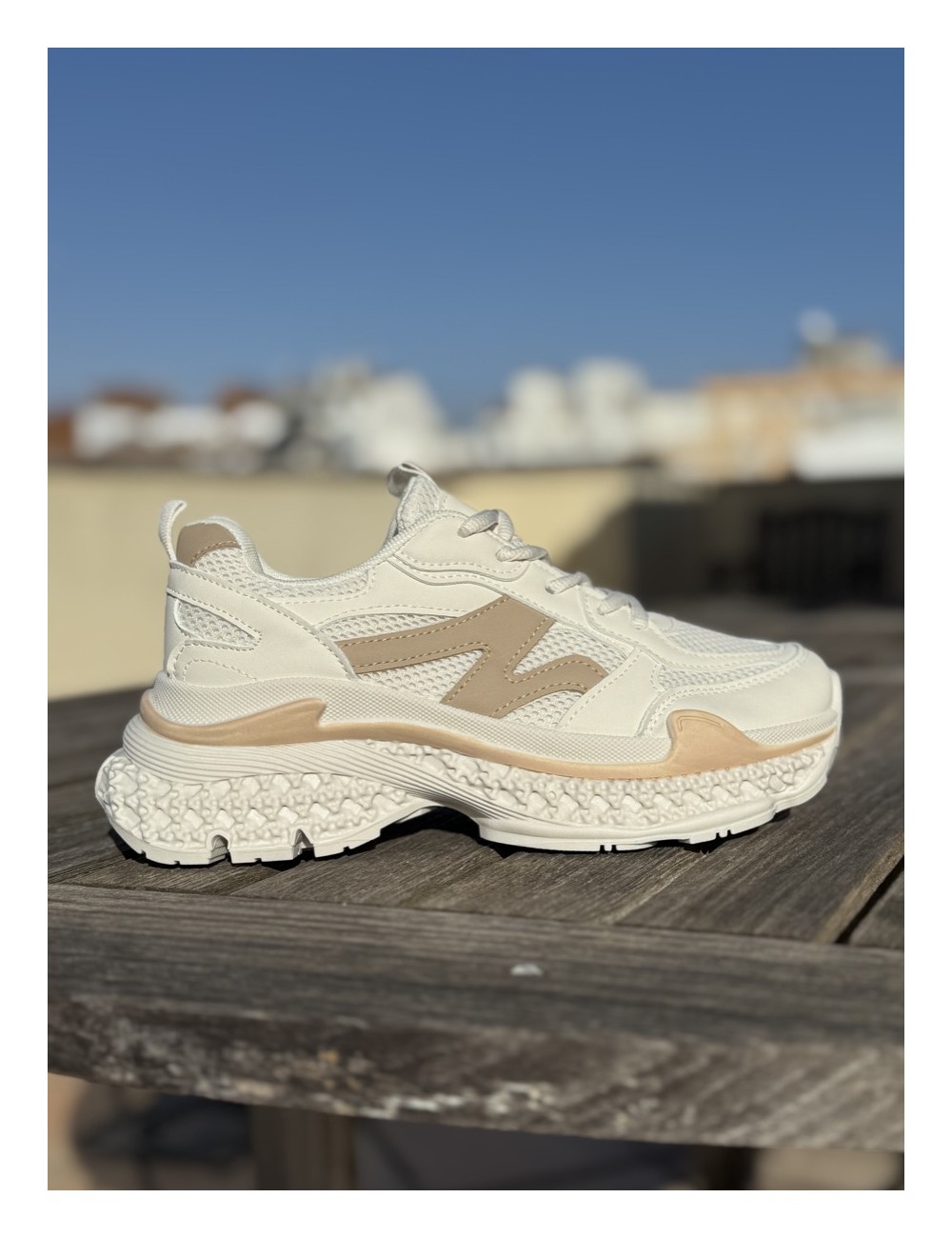 Tenis de suela gruesa Atrani Beige