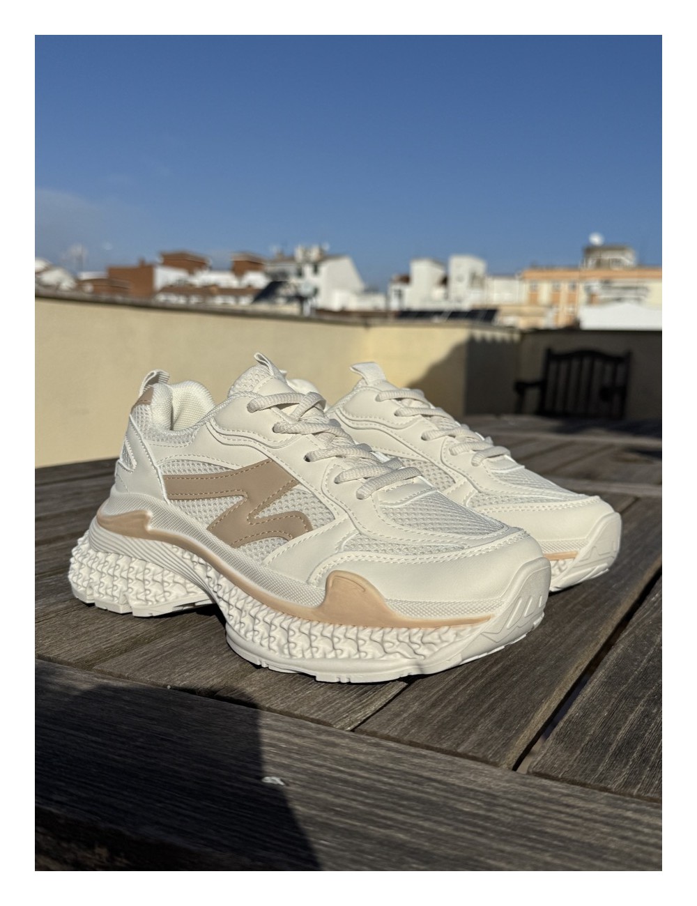 Tenis de suela gruesa Atrani Beige