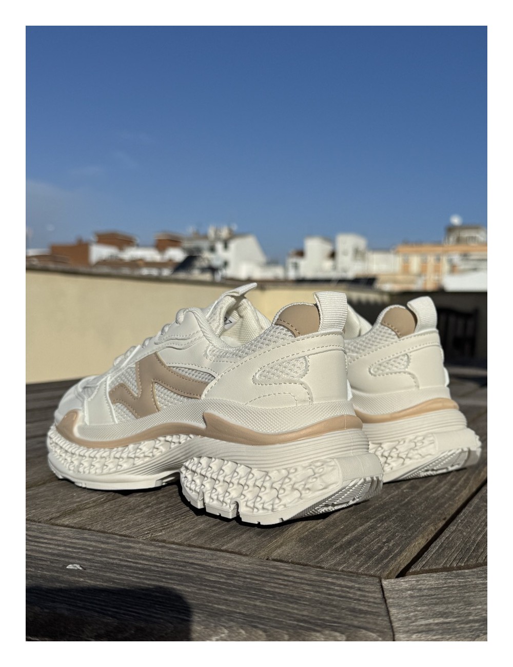 Tenis de suela gruesa Atrani Beige