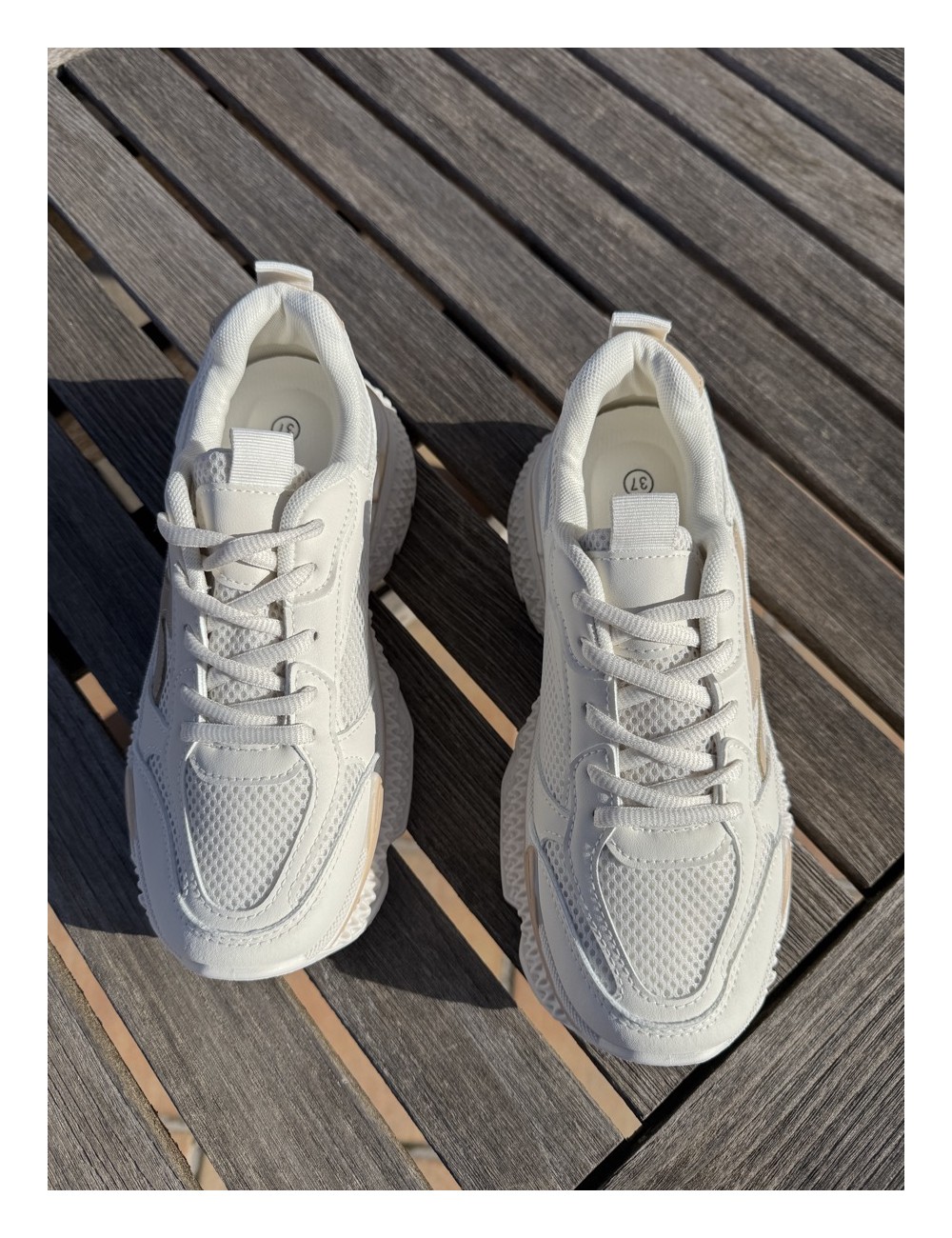 Tenis de suela gruesa Atrani Beige