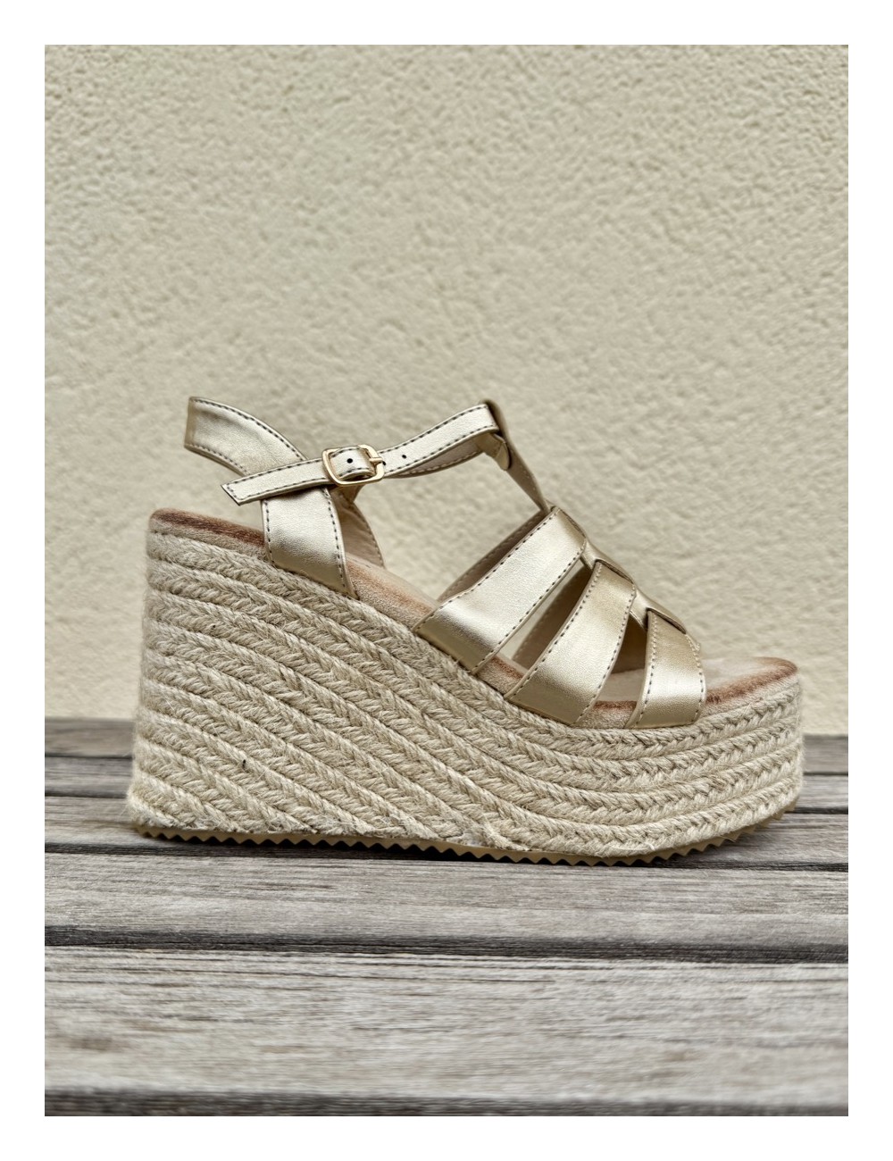 Sandalias con Cuña Casazza Gold
