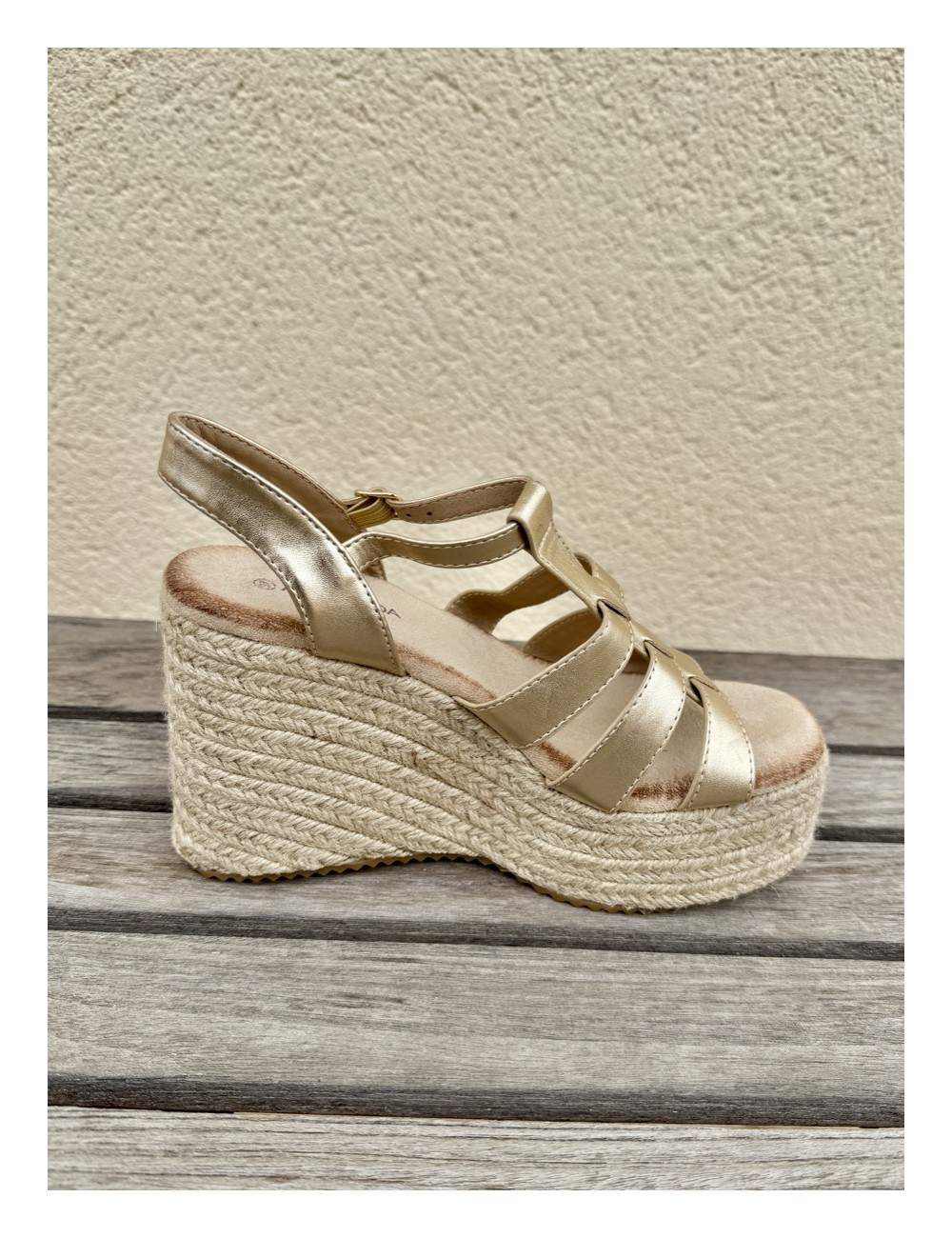 Sandalias con Cuña Casazza Gold