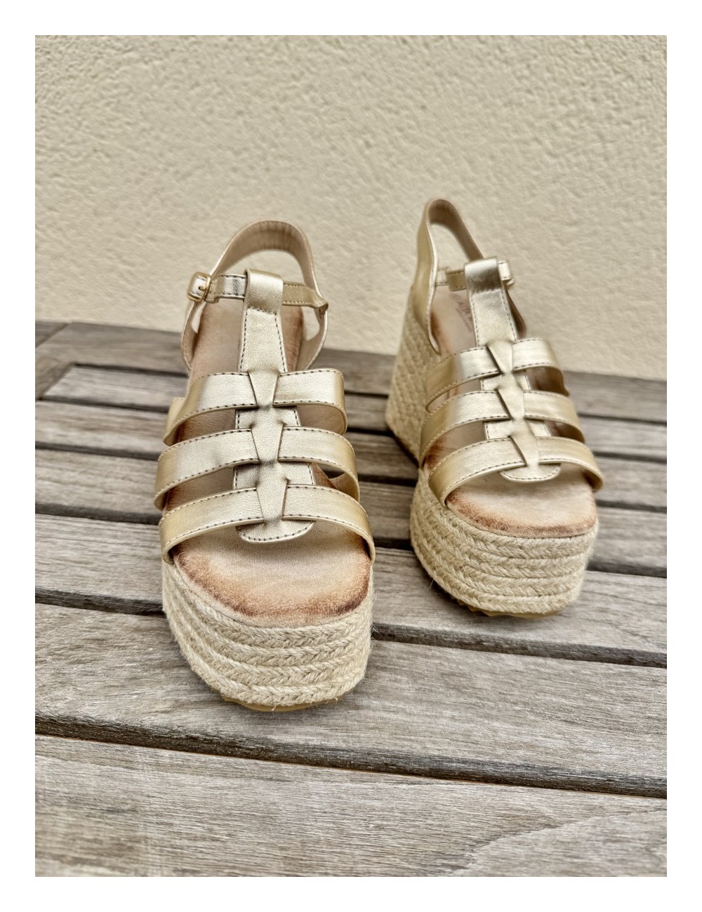 Sandalias con Cuña Casazza Gold