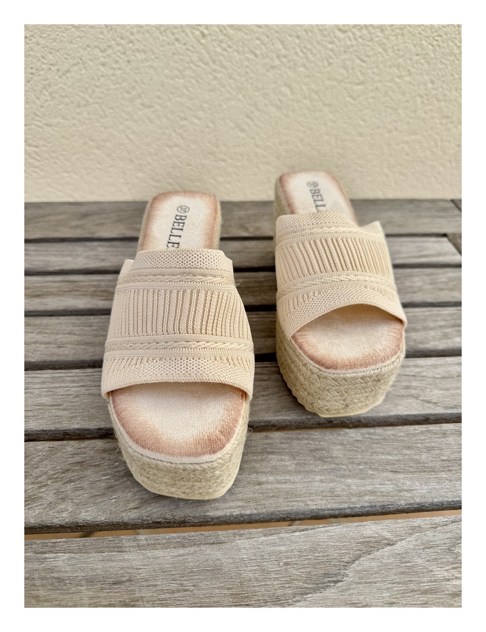 Sandalias con plataforma Castel Beige