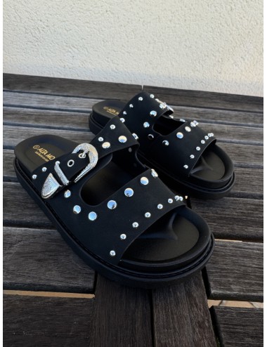 Sandalias con adornos Martina Noir