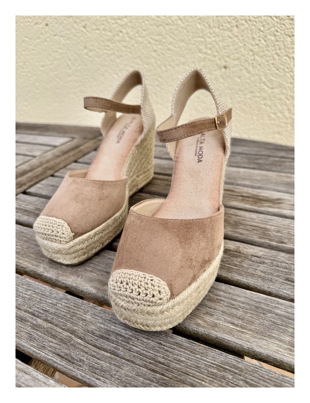 Sandalias con cuña Giugli Khaki