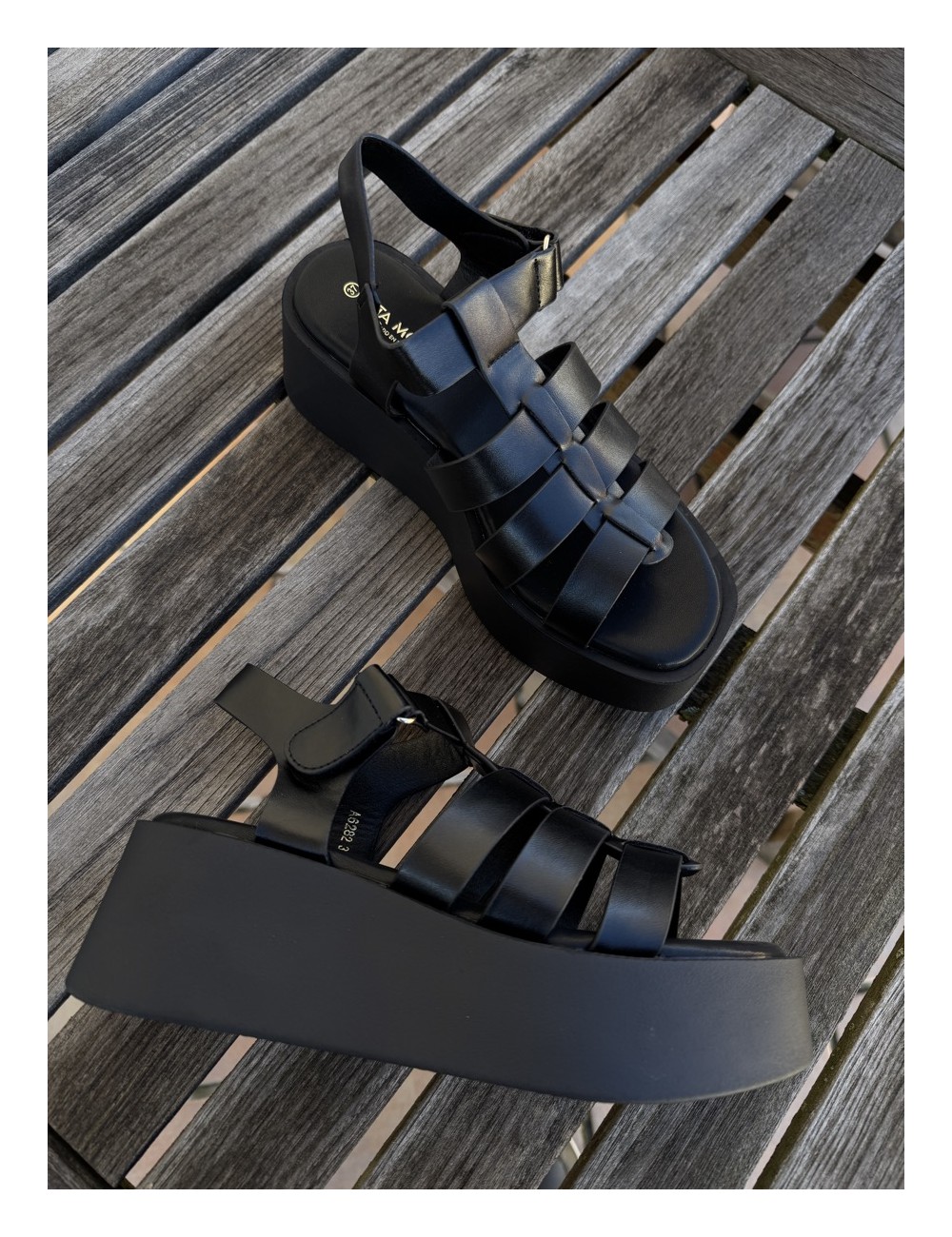 Sandalias con Plataforma Regio Noir