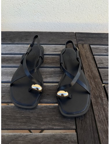 Sandalias planas Sassi Noir