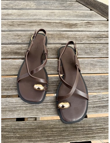 Sandalias planas Sassi Brown