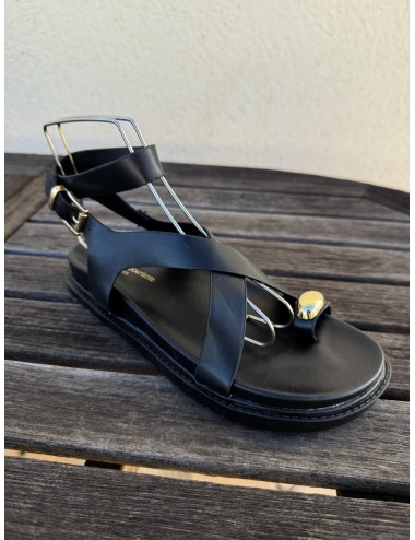 Sandalias Romanas con Anillo Doradas Alpi Noir