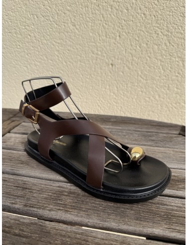 Sandalias Romanas con Anillo Doradas Alpi Brown