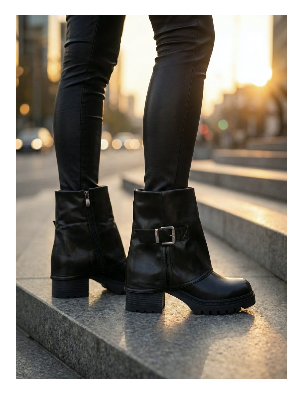 Botas con hebilla Terento Noir